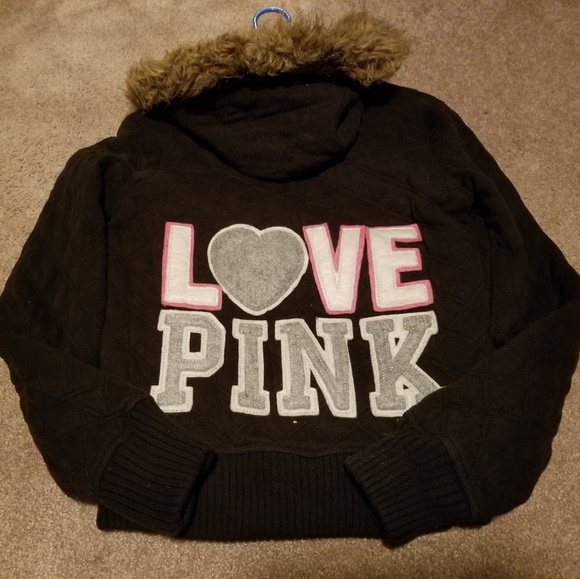 SOLD Pink Quilted Hoodie SOLD - Picture 1 of 2